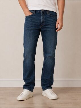 Ralph Lauren Men's Straight Jeans in Dark Indigo Blue